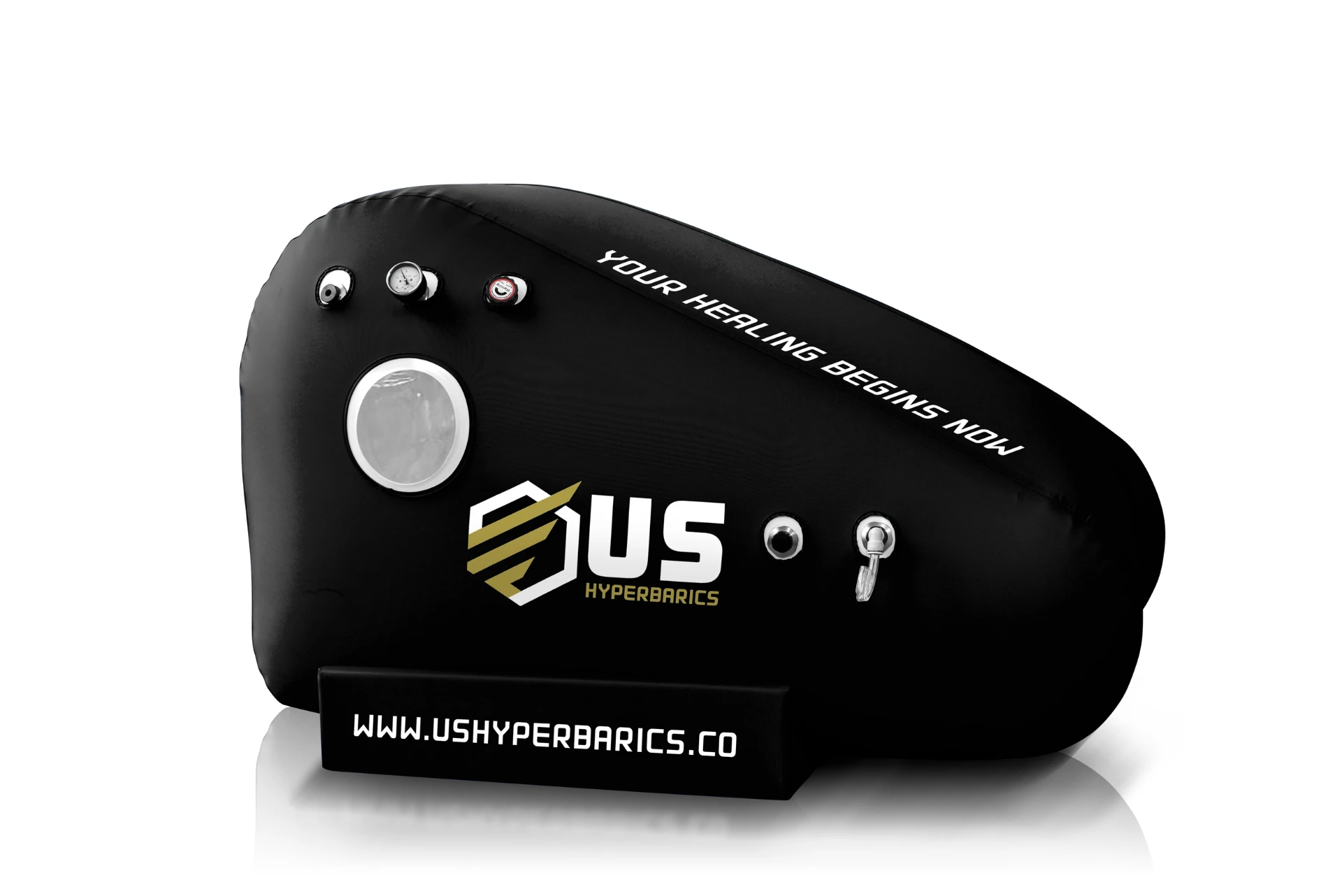 US Hyperbarics chamber shown on a clean background