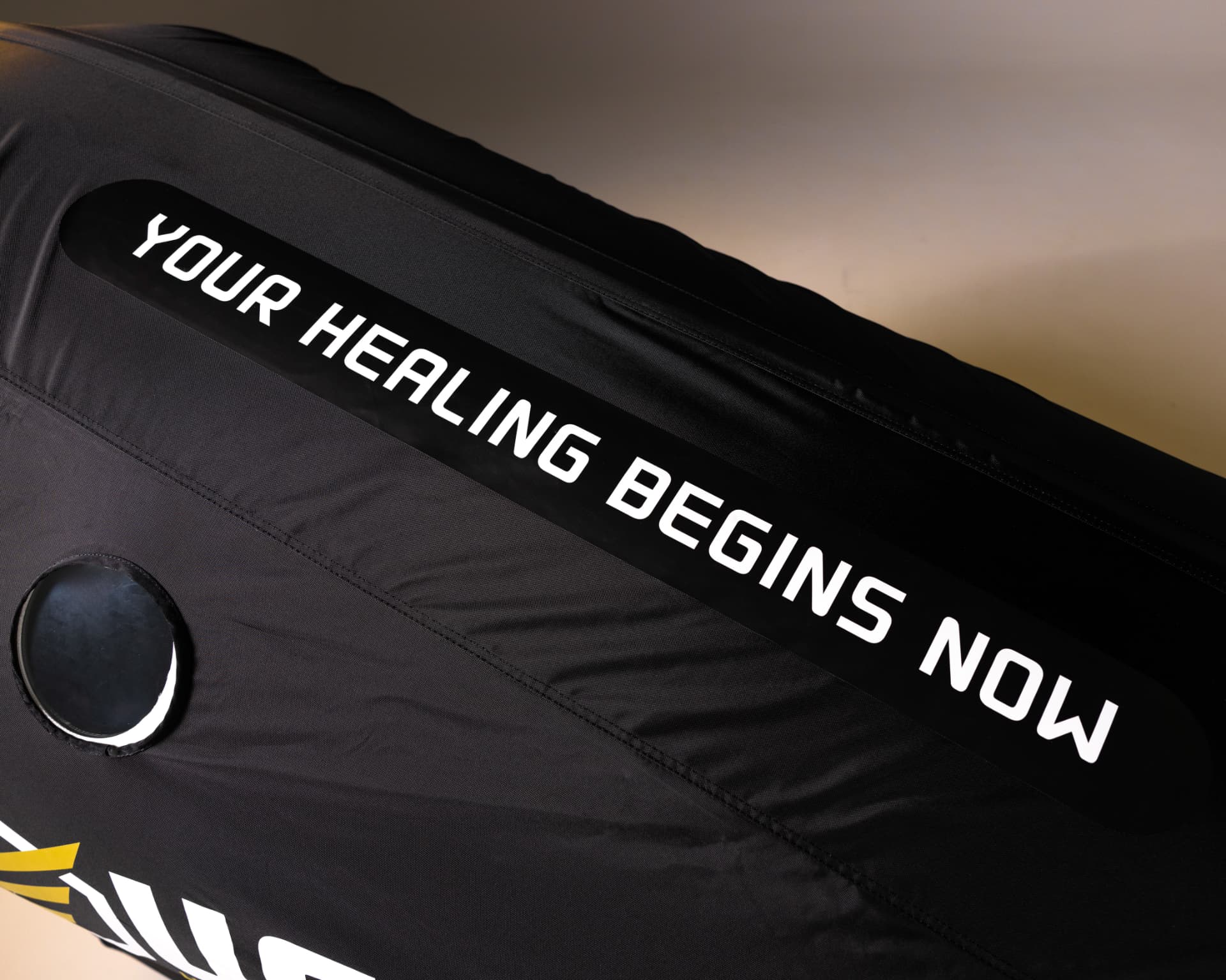 Chamber detail with the words Your Healing Begins Now